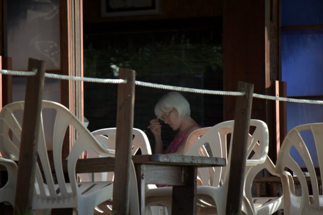 me working at a restaurant