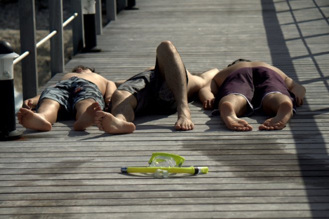 swimming at rangiroa