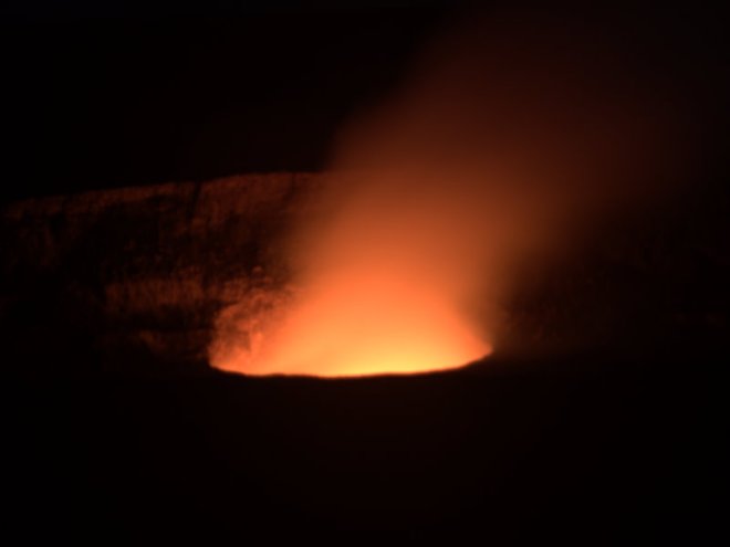 kilauea at night